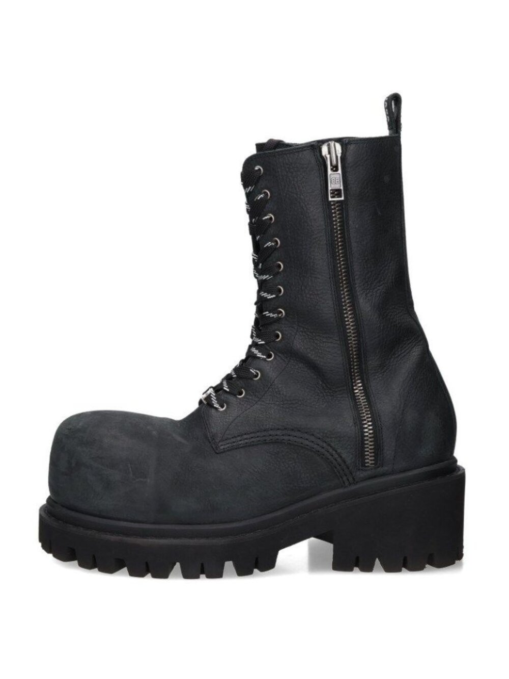 Balenciaga Calfskin Nubuck Stomper Zip Boots